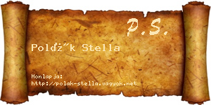 Polák Stella névjegykártya